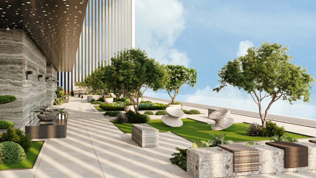 Il rooftop con sky garden